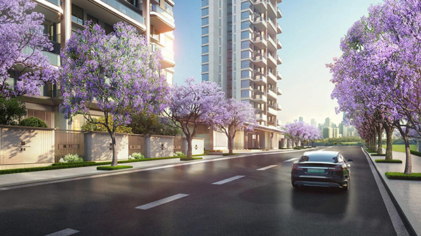 熙宸外街區(qū)意境圖。重慶華僑城供圖