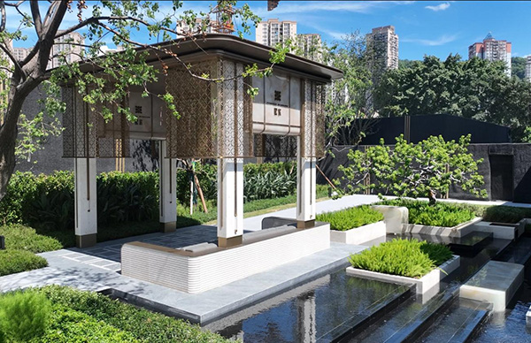 熙宸社區(qū)內(nèi)部景觀實景圖。重慶華僑城供圖