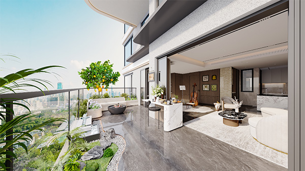 空中庭院意境圖。重慶華僑城供圖