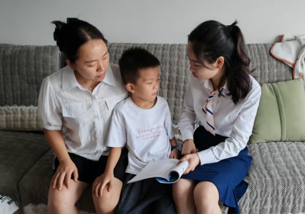 家訪(fǎng)現(xiàn)場(chǎng)。合川巴蜀小學(xué)供圖