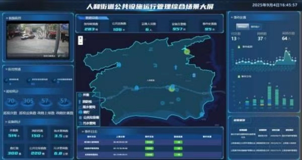 人和街道搭建的公共設(shè)施運行管理綜合場景。 人和街道供圖