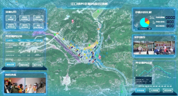 江口鎮(zhèn)養(yǎng)老服務(wù)綜合場(chǎng)景。江口鎮(zhèn)供圖